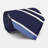 Blau-Weiß-Streifenmuster Krawatte (Gerollt)