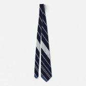 Blau-Weiß-Streifenmuster Krawatte (Rückseite)