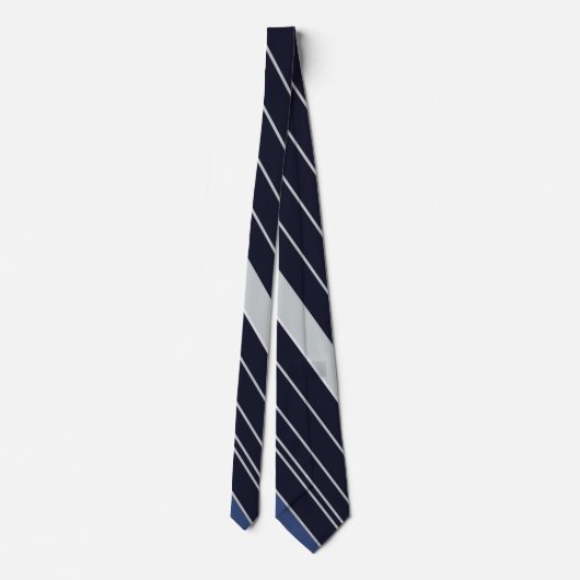 Blau-Weiß-Streifenmuster Krawatte (Rückseite)