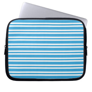 Blau-Weiß-Streifenmuster Laptopschutzhülle