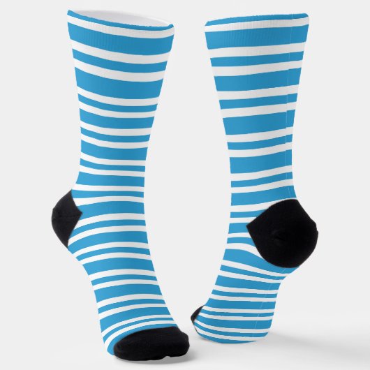 Blau-Weiß-Streifenmuster Socken (Gewinkelt)