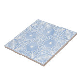 Blau-Weiß-Symmetrisches Muster mit Marmoraussehen Fliese (Seite)