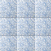 Blau-Weiß-Symmetrisches Muster mit Marmoraussehen Fliese