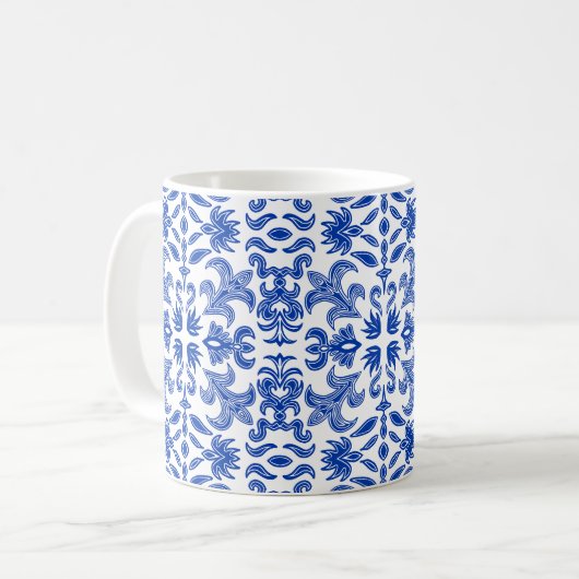 Blau-Weiß-Tasse Kaffeetasse (Vorderseite Links)