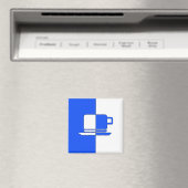 Blau-Weiß-Tasse Magnet (In Situ (Geschirrspüler))