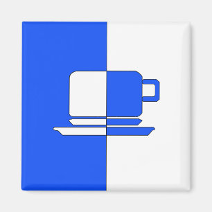 Blau-Weiß-Tasse Magnet