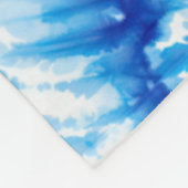 Blau Weiß Tie Dye Fleecedecke (Ecke)