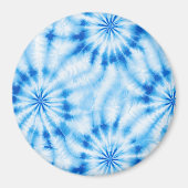 Blau Weiß Tie Dye Magnet (Vorne)