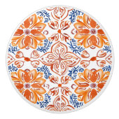 Blau-Weiß-Tile Keramikknauf (Vorderseite)