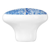 Blau-Weiß-Tile Keramikknauf (Seitenansicht)