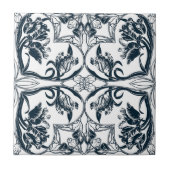 Blau-Weiß-Tulip-Dekorative Tile Fliese (Vorderseite)