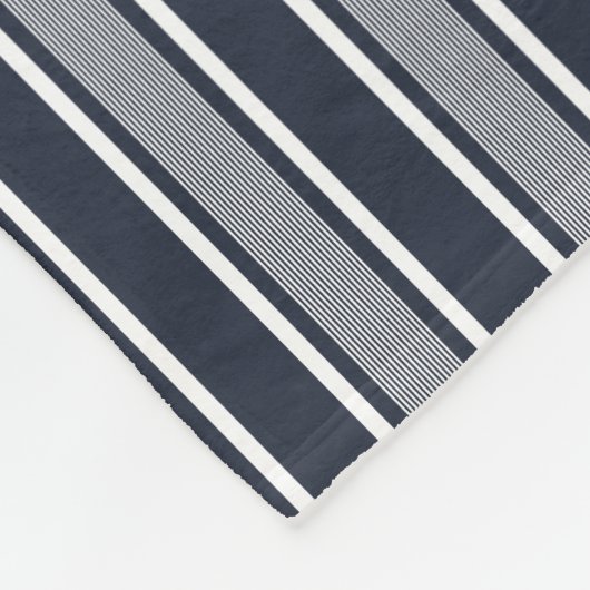 Blau-weiß und blau-weiß gestreift mit Anchor Fleecedecke (Ecke)