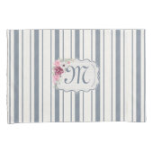 Blau-weiß und blau-weiß gestreift mit Anchor P Kissenbezug (Vorderseite-Rechts)