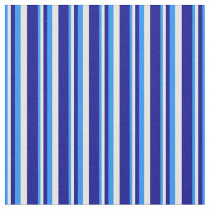 Blau, Weiß und Dunkelblau - Muster Stoff