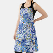 Blau, Weiß und Gelb Farbe Mittelmeer Schürze (InSitu)