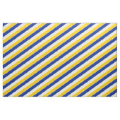 Blau, weiß und gelb gestreiftes Muster Stoff (Yard (91,4 cm))
