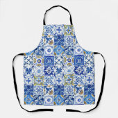 Blau, weiß und gelb im Mittelmeer Schürze (Vorderseite)
