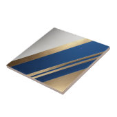 Blau, weiß und goldfarbene Keramik Fliesen (Seite)