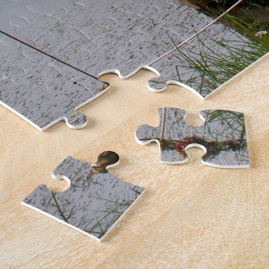 Blau, weiß und grau, Flugzeug, Alaska Puzzle (Seite)