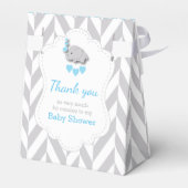 Blau, Weiß und Grau Geschenkschachtel (Rückseite)