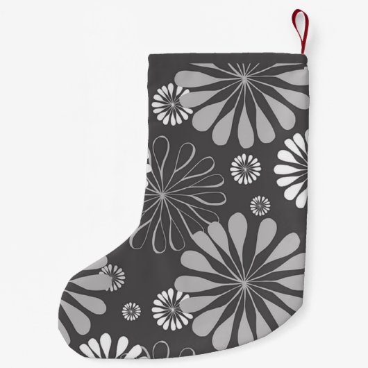 Blau-weiß und grau kleiner weihnachtsstrumpf (Rückseite)