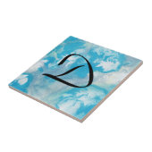 Blau Weiß und Grau Marmormuster Fliese (Seite)