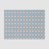 Blau weiß und grau mit Punktmuster Seidenpapier (Vorderseite)
