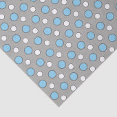 Blau weiß und grau mit Punktmuster Seidenpapier (Ausschnitt)