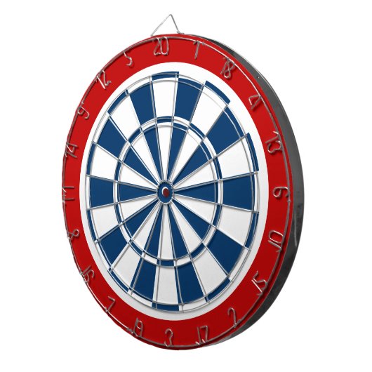blau, weiß und rot dartscheibe (Vorderseite rechts)