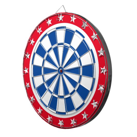 blau, weiß und rot dartscheibe (Vorderseite rechts)