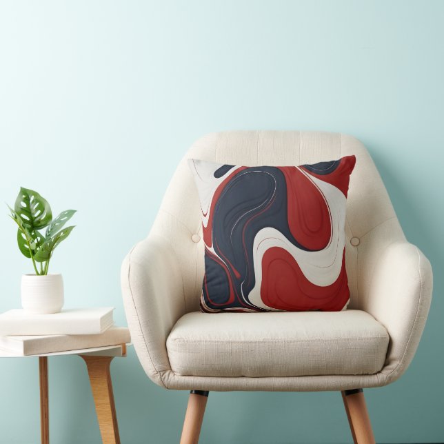 blau weiß und rot kissen (Stuhl )