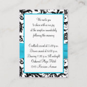 Blau-, Weiß- und Schwarz-Damaskus-Verschlusskarte Begleitkarte (Rückseite)