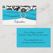 Blau-, Weiß- und Schwarz-Damaskus-Verschlusskarte Begleitkarte (Vorne/Hinten)