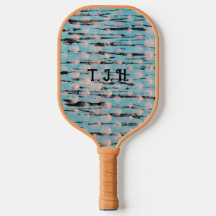 Blau, Weiß und Schwarz Pickleball Schläger