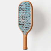 Blau, Weiß und Schwarz Pickleball Schläger (Links)