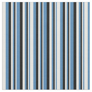 Blau, Weiß und Schwarz Streifen/Linienmuster Stoff