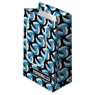  Blau, Weiß und Schwarz 🏐 Volleyball - Persön Kleine Geschenktüte