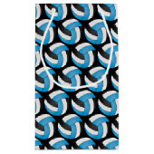 Blau, Weiß und Schwarz 🏐 Volleyball - Persönlich Kleine Geschenktüte (Rückseite)