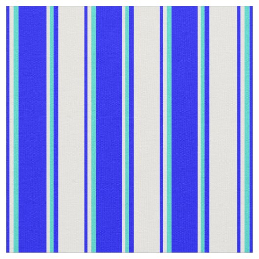 Blau, Weiß und Türkis farbiges Muster Stoff (Nahaufnahme)