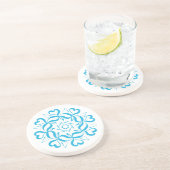 Blau-Weiß-Untersetzer Getränkeuntersetzer (Seite)