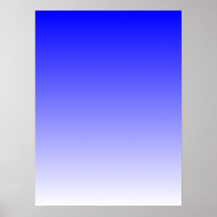 Blau-weiß-Verlauf Poster