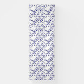 Blau-weiß verpacktes Papier mit grafischer Darstel Banner (Vertikal)