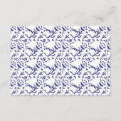 Blau-weiß verpacktes Papier mit grafischer Darstel Begleitkarte (Rückseite)