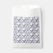 Blau-weiß verpacktes Papier mit grafischer Darstel Geschenktütchen (Vorderseite)