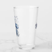 Blau-weiß Wildblumen im Delft-Stil Glas (Links)
