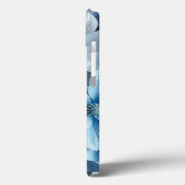 Blau-weiße 3D-Blume Case-Mate iPhone Hülle (Rückseite / Links)