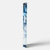 Blau-weiße 3D-Blume Case-Mate iPhone Hülle (Rückseite / Rechts)