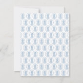 Blau-weiße Ananas im Rahmen mit vornehmer Note Mitteilungskarte (Rückseite)