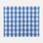 Blau-weiße ausgekleidete Esskleider. Fleecedecke (Vorderseite (Horizontal))