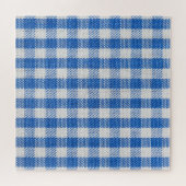 Blau-weiße ausgekleidete Esskleider. Puzzle (Horizontal)